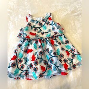 OshKosh BabyGirl Floral Dress Size 12 Months.